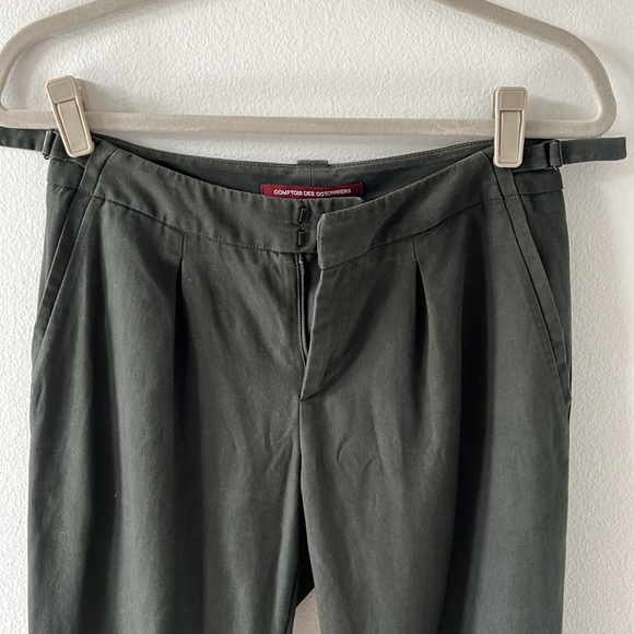 Comptoir des cotonniers dark green casual pant - Picture 2 of 8
